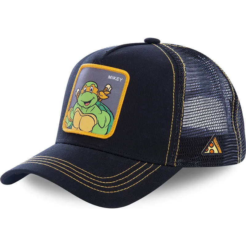 mutzen-gebogen-schwarz-snapback-michelangelo-ninja-turtles-von-capslab mutzen-gebogen-schwarz-snapback-michelangelo-ninja-turtles-von-capslab