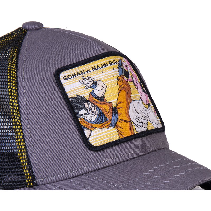 Capslab Gohan Vs Majin Buu WHO2 Dragon Ball Grey Trucker Hat Caphunters.at