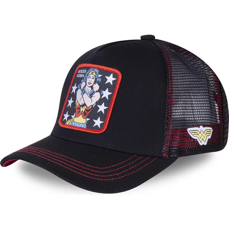 mutzen-gebogen-schwarz-snapback-wonder-woman-dc-comics-von-capslab mutzen-gebogen-schwarz-snapback-wonder-woman-dc-comics-von-capslab