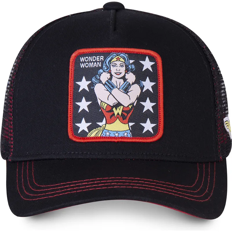 mutzen-gebogen-schwarz-snapback-wonder-woman-dc-comics-von-capslab mutzen-gebogen-schwarz-snapback-wonder-woman-dc-comics-von-capslab