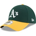 new-era-curved-brim-9forty-the-league-oakland-athletics-mlb-green-and-yellow-adjustable-cap