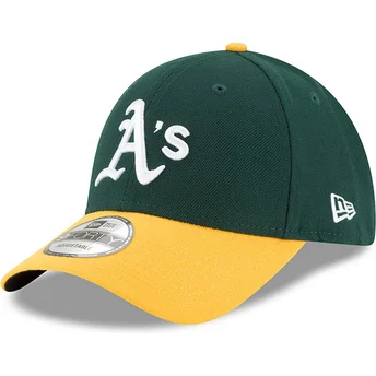 new-era-curved-brim-9forty-the-league-oakland-athletics-mlb-green-and-yellow-adjustable-cap