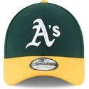 new-era-curved-brim-9forty-the-league-oakland-athletics-mlb-green-and-yellow-adjustable-cap