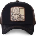 capslab-marvel-comics-groot-gro2-schwarze-und-braune-trucker-kappe