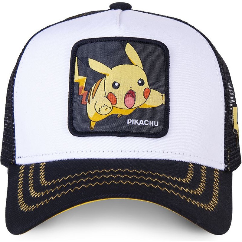 Capslab Pikachu PIK5 Pokémon Trucker Cap weiß und schwarz Caphunters.at