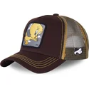 mutzen-gebogen-braun-snapback-tweety-looney-tunes-von-capslab