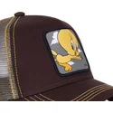 mutzen-gebogen-braun-snapback-tweety-looney-tunes-von-capslab