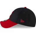 casquette-courbee-bleue-marine-et-rouge-ajustable-9forty-the-league-cleveland-indians-mlb-new-era