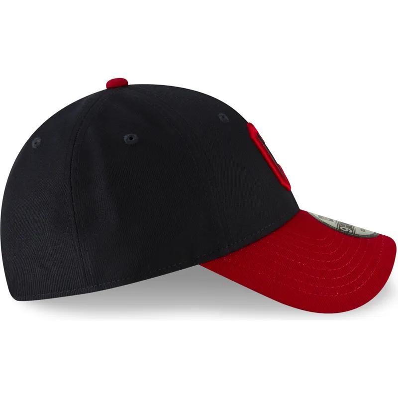 mutzen-gebogen-marineblau-verstellbares-band-9forty-the-league-der-cleveland-indians-mlb-von-new-era
