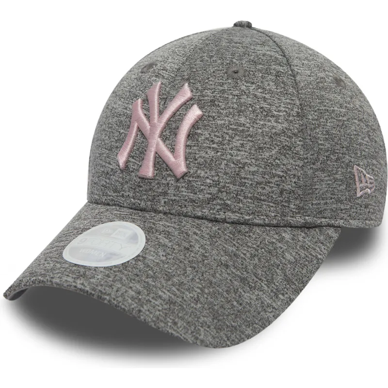cappellino-curvo-grigio-regolabile-con-logo-rosa-9forty-tech-jersey-dei-new-york-yankees-mlb-di-new-era