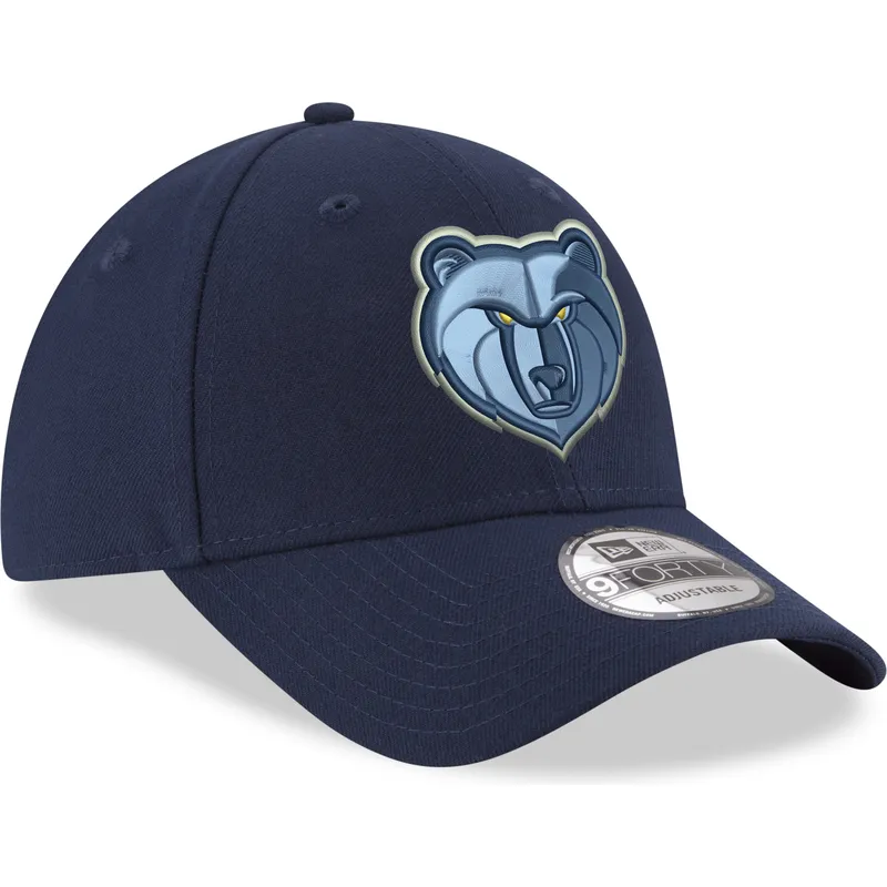 blaue-verstellbare-curved-cap-9forty-the-league-der-memphis-grizzlies-nba-von-new-era