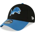 schwarze-verstellbare-9forty-the-league-cap-der-detroit-lions-nfl-von-new-era