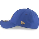 verstellbare-blaue-kappe-mit-gebogenem-schirm-und-goldenem-logo-9twenty-nylon-packable-los-angeles-dodgers-mlb-von-new-era