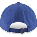 verstellbare-blaue-kappe-mit-gebogenem-schirm-und-goldenem-logo-9twenty-nylon-packable-los-angeles-dodgers-mlb-von-new-era