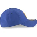 verstellbare-blaue-kappe-mit-gebogenem-schirm-und-goldenem-logo-9twenty-nylon-packable-los-angeles-dodgers-mlb-von-new-era