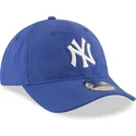 verstellbare-blaue-gebogene-kappe-9twenty-nylon-packable-der-new-york-yankees-mlb-von-new-era