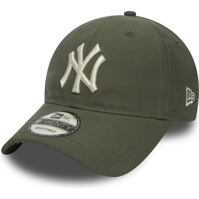 mutzen-gebogen-grun-verstellbares-band-9twenty-nylon-packable-der-new-york-yankees-mlb-von-new-era