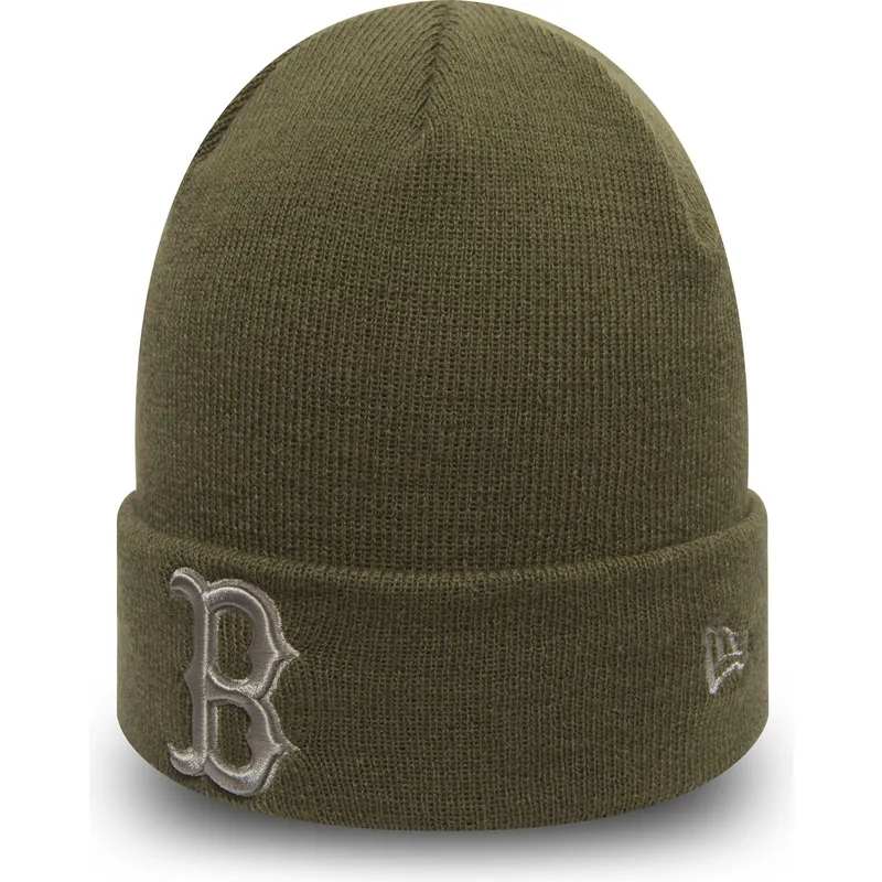 mutzen-grun-cuff-knit-league-essential-der-boston-red-sox-mlb-von-new-era