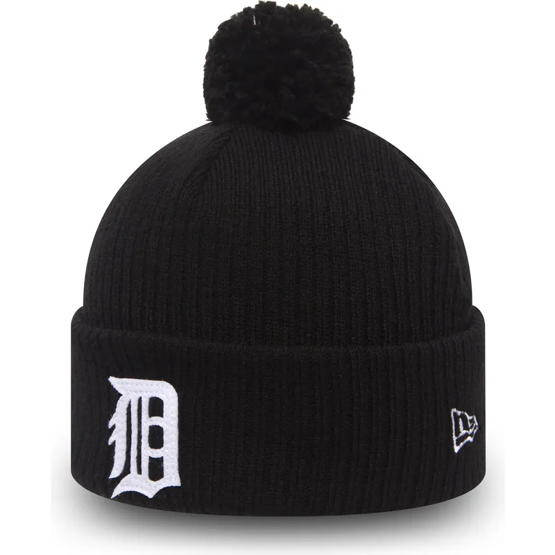 mutzen-pompon-schwarz-cuff-knit-lightweight-felt-bobble-der-detroit-tigers-mlb-von-new-era mutzen-pompon-schwarz-cuff-knit-lightweight-felt-bobble-der-detroit-tigers-mlb-von-new-era
