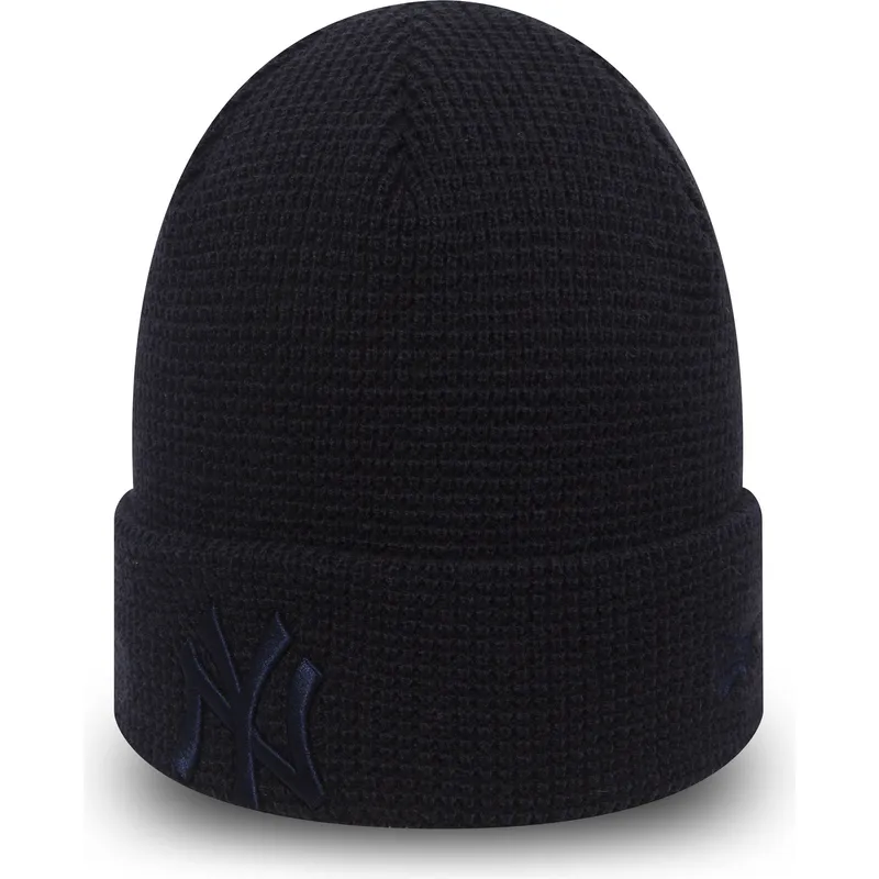 mutzen-marineblau-cuff-knit-essential-waffle-der-new-york-yankees-mlb-von-new-era