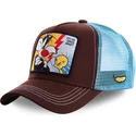 mutzen-gebogen-braun-snapback-sylvester-und-tweety-looney-tunes-von-capslab