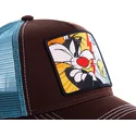capslab-looney-tunes-silvestre-vs-tweety-tvg1-braun-und-blau-trucker-kappe