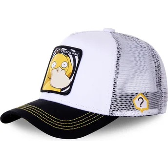 capslab-pokemon-psyduck-psy3-weiss-schwarze-trucker-kappe
