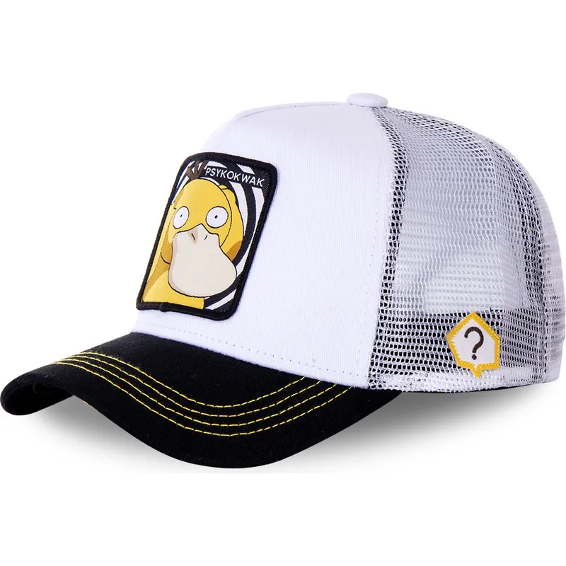 mutzen-gebogen-weiss-snapback-enton-pokemon-von-capslab mutzen-gebogen-weiss-snapback-enton-pokemon-von-capslab