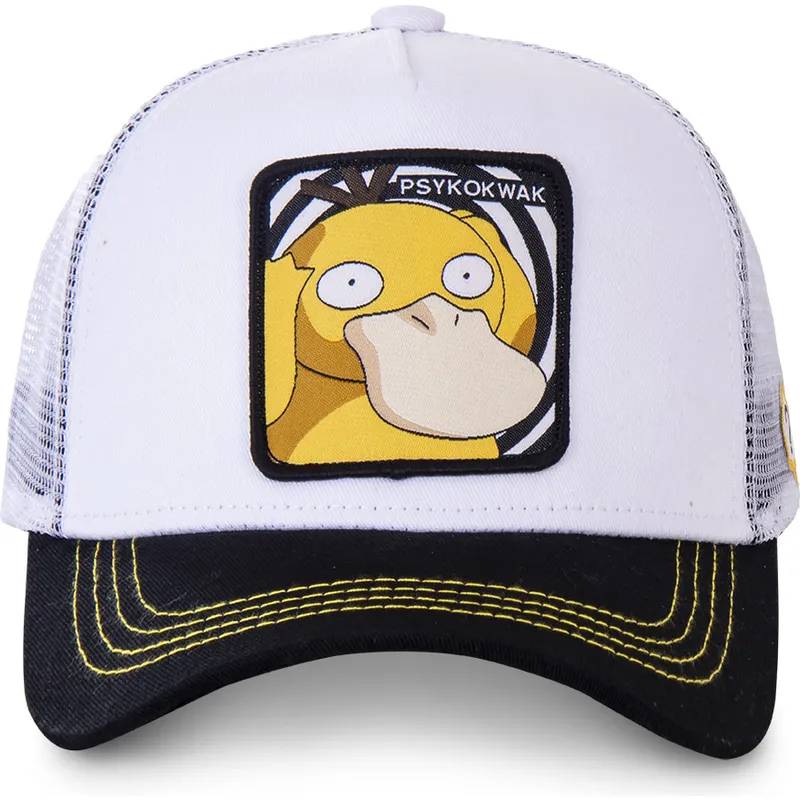 mutzen-gebogen-weiss-snapback-enton-pokemon-von-capslab mutzen-gebogen-weiss-snapback-enton-pokemon-von-capslab