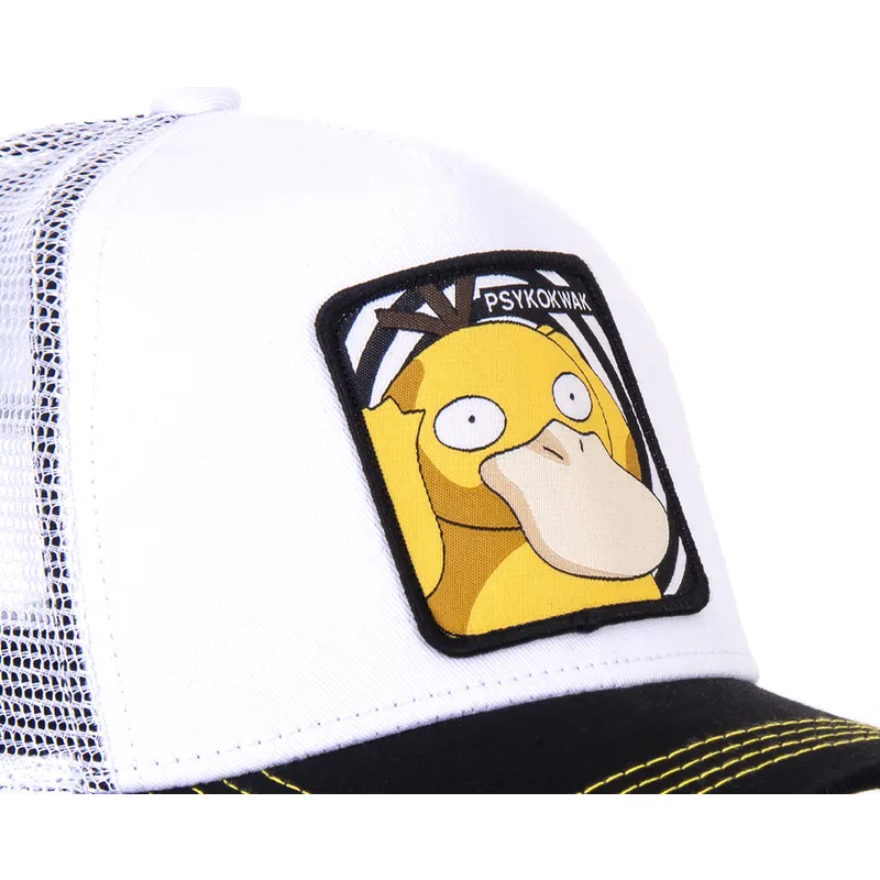 mutzen-gebogen-weiss-snapback-enton-pokemon-von-capslab mutzen-gebogen-weiss-snapback-enton-pokemon-von-capslab