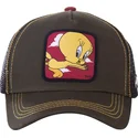 mutzen-gebogen-grun-snapback-tweety-looney-tunes-von-capslab