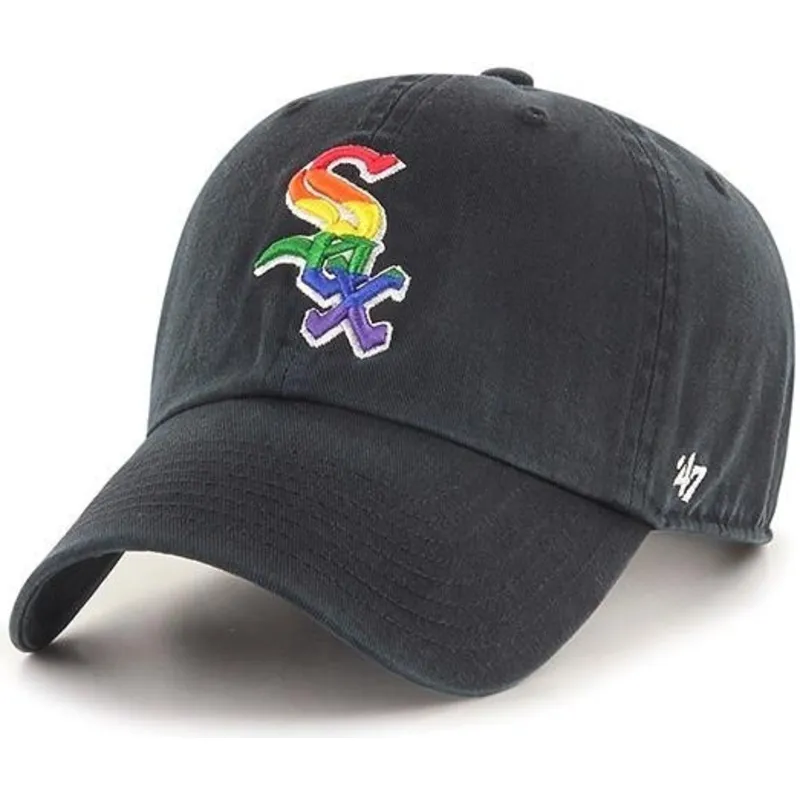 mutzen-gebogen-schwarz-verstellbares-band-der-chicago-white-sox-mlb-von-47-brand mutzen-gebogen-schwarz-verstellbares-band-der-chicago-white-sox-mlb-von-47-brand