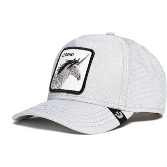 gorra-curva-gris-purpurina-snapback-unicornio-believer-de-goorin-bros