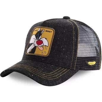 Capslab Sylvester LOOMIN1 Looney Tunes Black Trucker Hat