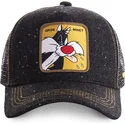 cappellino-trucker-nero-silvestre-loomin1-looney-tunes-di-capslab