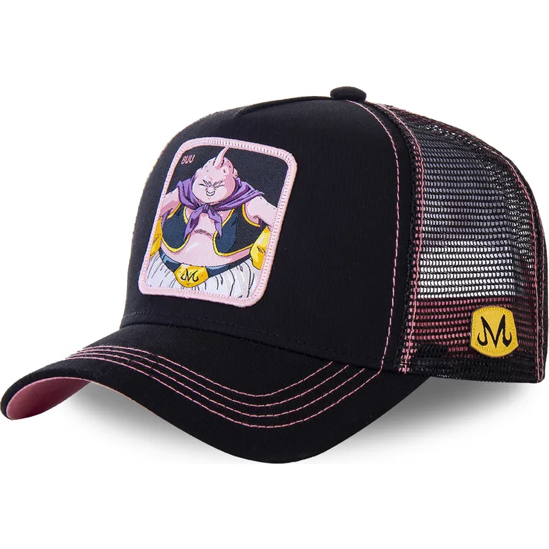mutzen-gebogen-schwarz-snapback-buu-dragon-ball-von-capslab
