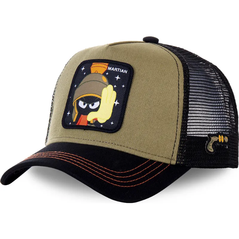 gorra-trucker-marron-y-negra-marvin-el-marciano-mar2-looney-tunes-de-capslab