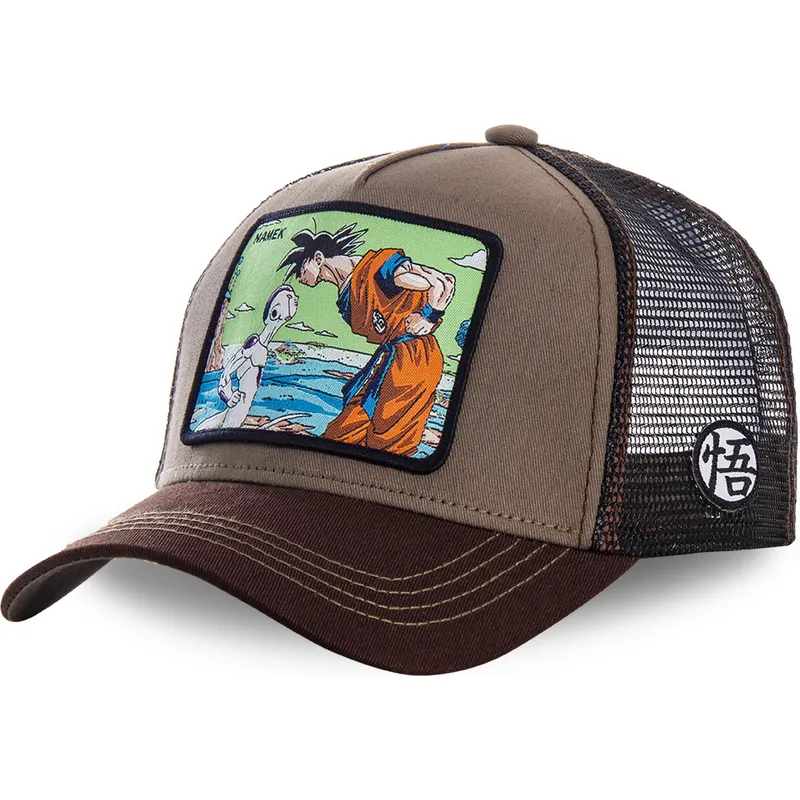 mutzen-gebogen-braun-snapback-goku-vs-frieza-dragon-ball-von-capslab
