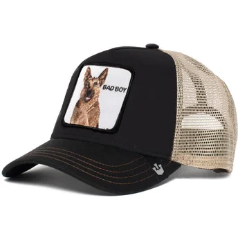 schwarze-und-braune-trucker-kappe-deutscher-schaferhund-bouncer-von-goorin-bros