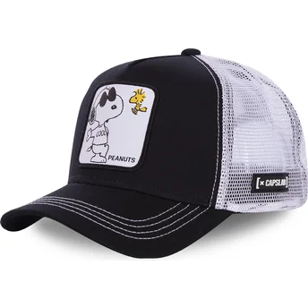 Gorra trucker negra y blanca Snoopy Joe Cool NAW1 Peanuts de Capslab