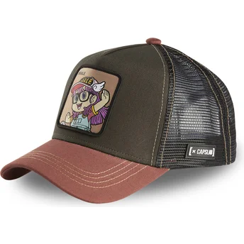 casquette-trucker-marron-et-noire-arale-norimaki-rob1-dr-slump-capslab