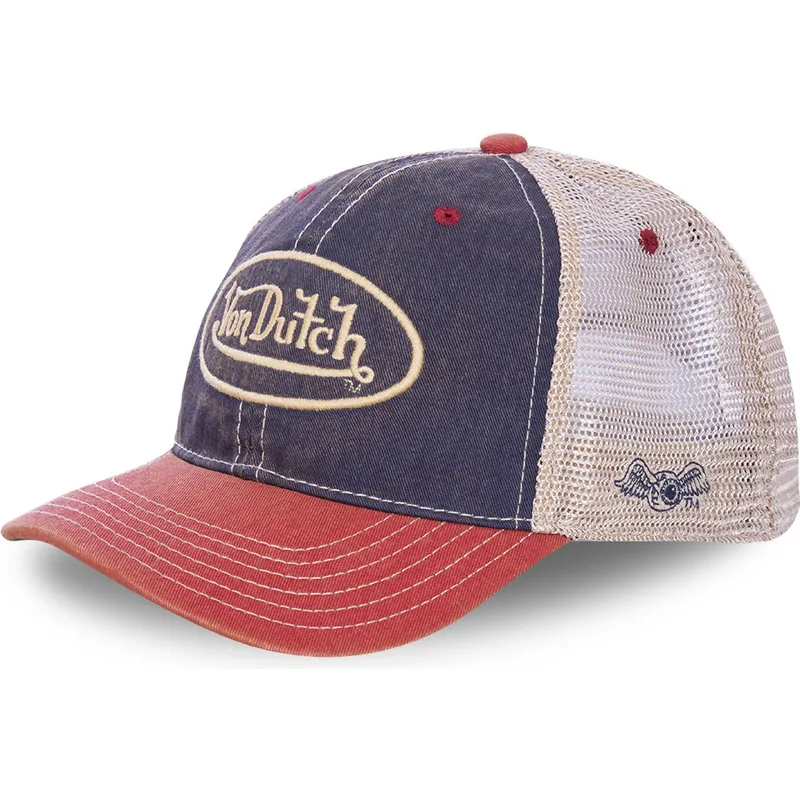 von-dutch-mac2-marinbla-vit-och-rod-truckerkeps
