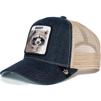 Goorin Bros. Bandit Waschbär Blau-Weiße Trucker-Kappe