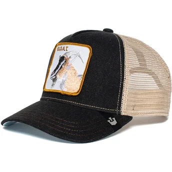 Gorra trucker nera e bianca capra G.O.A.T. di Goorin Bros.