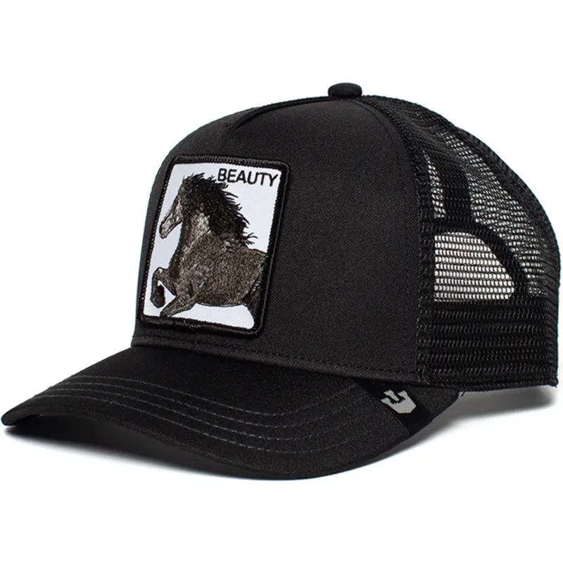 schwarze-trucker-kappe-black-beauty-pferd-von-goorin-bros