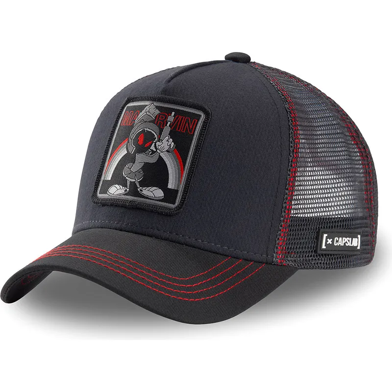 mutzen-gebogen-schwarz-snapback-marvin-der-marsianer-looney-tunes-von-capslab mutzen-gebogen-schwarz-snapback-marvin-der-marsianer-looney-tunes-von-capslab