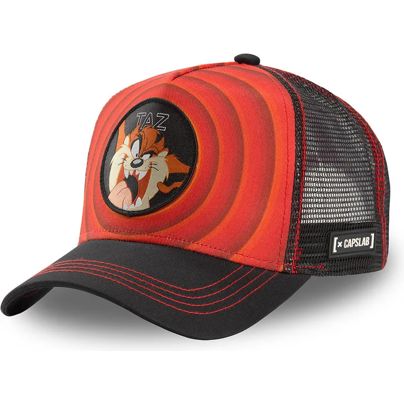 mutzen-gebogen-rot-snapback-diablo-tasmanischer-teufel-looney-tunes-von-capslab