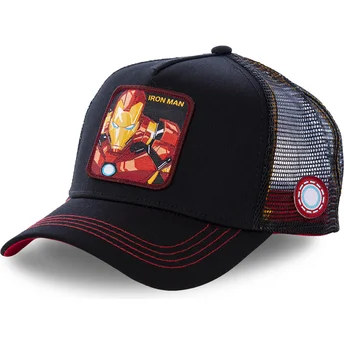mutzen-gebogen-schwarz-snapback-fur-kinder-iron-man-marvel-comics-von-capslab