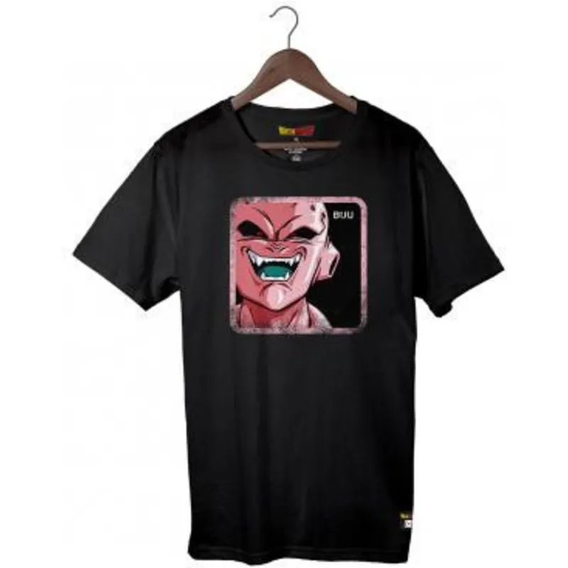 t-shirt-kurzarm-schwarz-kid-buu-dragon-ball-von-capslab