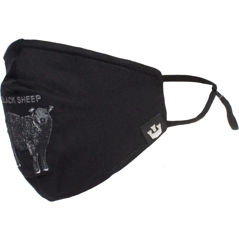 masken-und-schutz-schwarz-der-mascarilla-reutilizable-negra-oveja-sheep-rock-the-farm-von-goorin-bros